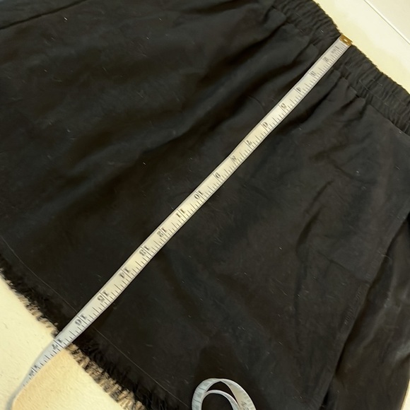 Hem & Thread Black Faux Wrap Skirt Black Fringe Hem Detail Sz S- NWT - Picture 6 of 9